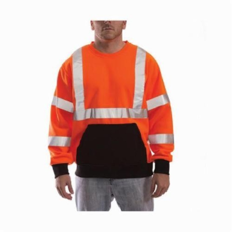 Job Sight Crew Neck Sweatshirt in Flourescent Orange